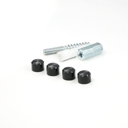 Gyford Décor 3/8" Diameter Flush Mount Kit - Black Anodized SOK-FMCAP7BL